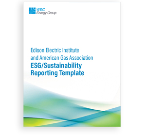 EEI and AGA ESG/Sustainability Reporting Template cover